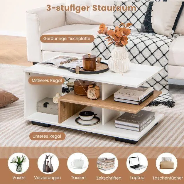 Couchtisch Holz 3 Ebenen