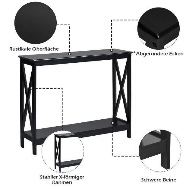 Konsolentisch Kommode Schwarz