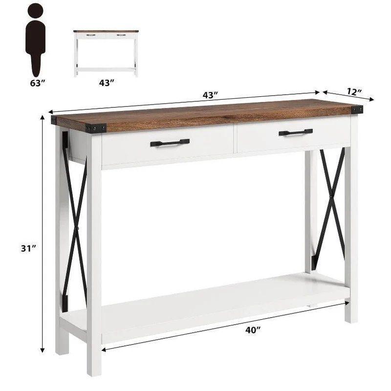 Konsolentisch Flur 110cm Holzoptik