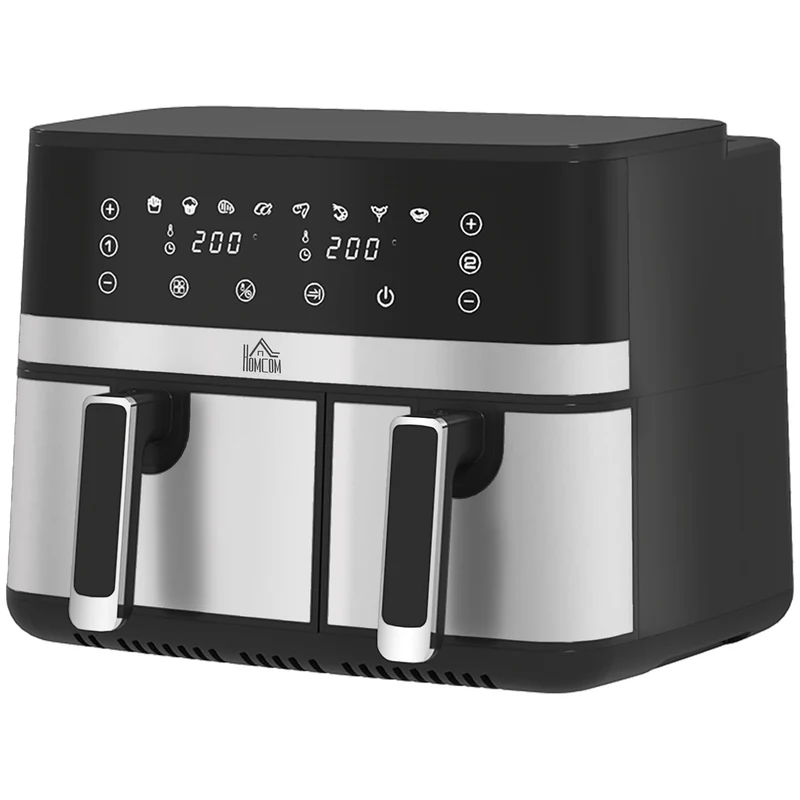 Fry Dual Zone Air Fryer with Smart Finish for Oil Free & Low Fat Healthy Cooking, 2700W