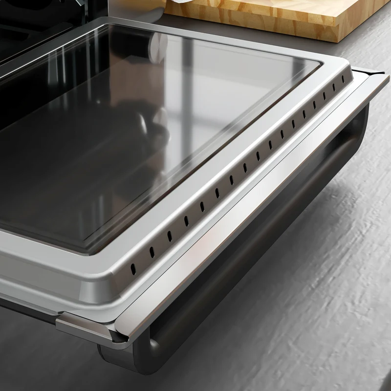 30 L Mini Oven, Countertop Electric Oven with Baking Tray and Wire Rack, 1600W, Silver