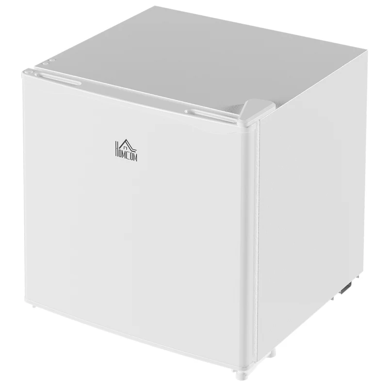 46 Litre Table Top Mini Fridge with Ice Box, Reversible Door, Adjustable Temperature, Cream
