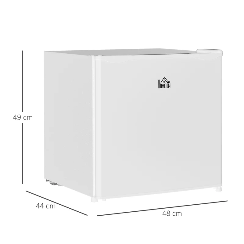 46 Litre Table Top Mini Fridge with Ice Box, Reversible Door, Adjustable Temperature, Cream
