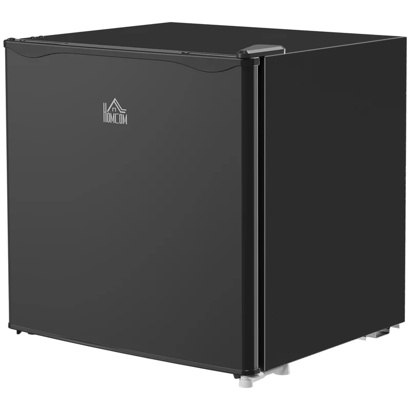 46 Litre Table Top Mini Fridge with Ice Box, Reversible Door, Adjustable Temperature, Black