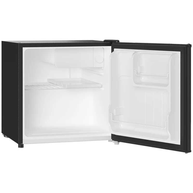 46 Litre Table Top Mini Fridge with Ice Box, Reversible Door, Adjustable Temperature, Black