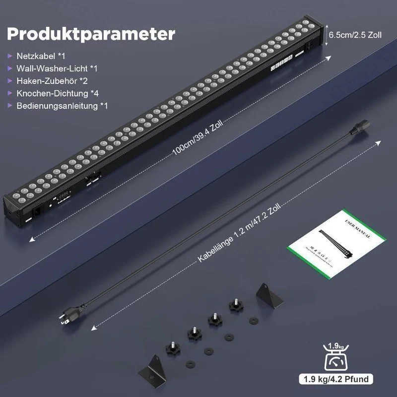 2er Set LED 180W RGB DMX Bühnenbeleuchtung 80 LEDs