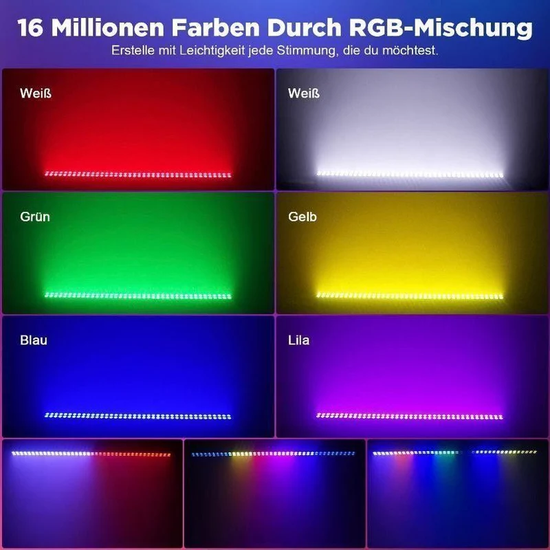 2er Set LED 180W RGB DMX Bühnenbeleuchtung 80 LEDs