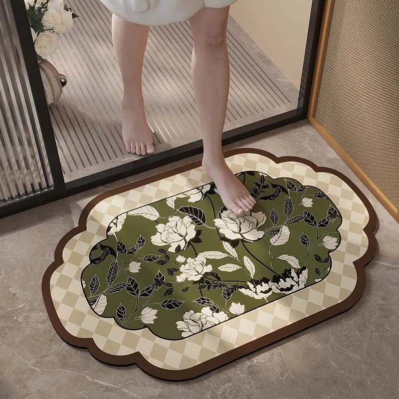 Dekorative florale Badematte