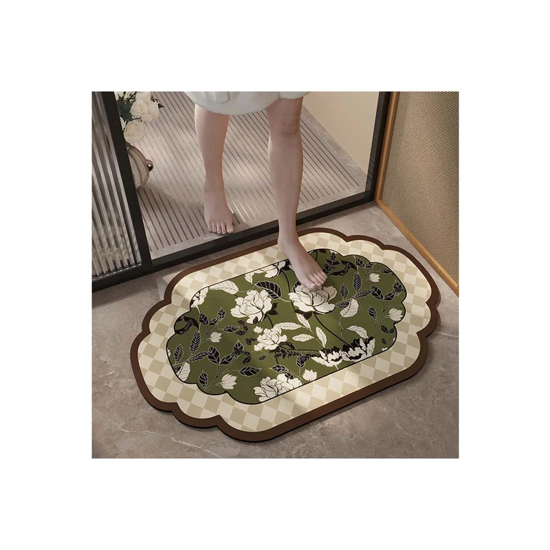 Dekorative florale Badematte