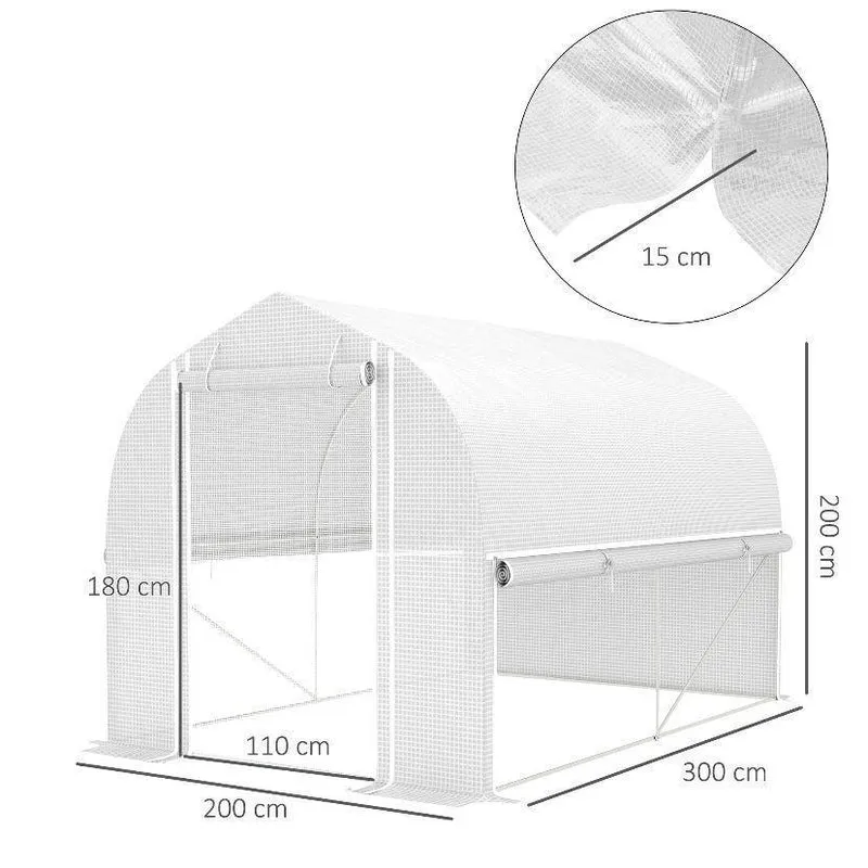 Foliengewächshaus 3×2×2 m Garten Gewächshaus
