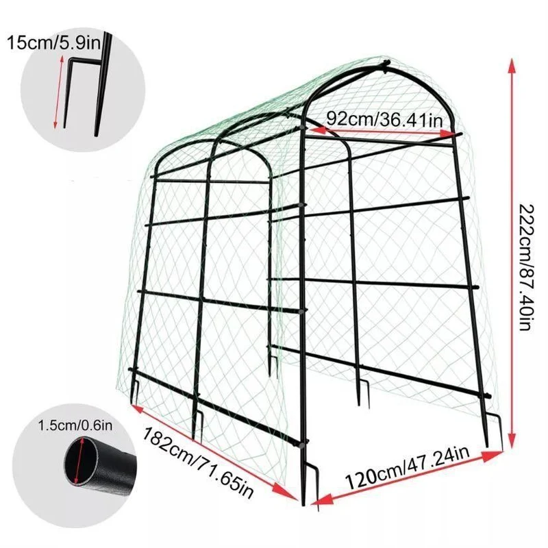 Gartenbogen Rankhilfe Metall 222 cm Torbogen