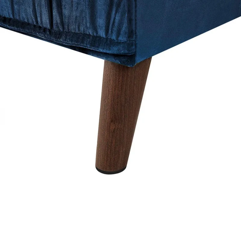 Ecksofa Samt 3 Sitzer Marineblau