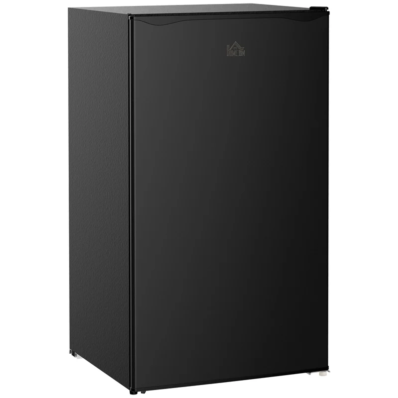 91L Freestanding Small Fridge Freezer with Chiller Box, Adjustable Thermostat, Black