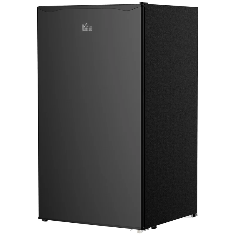 91L Freestanding Small Fridge Freezer with Chiller Box, Adjustable Thermostat, Black