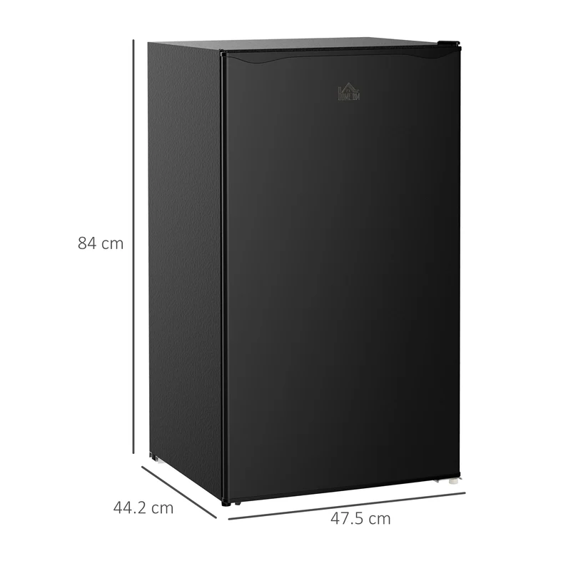 91L Freestanding Small Fridge Freezer with Chiller Box, Adjustable Thermostat, Black