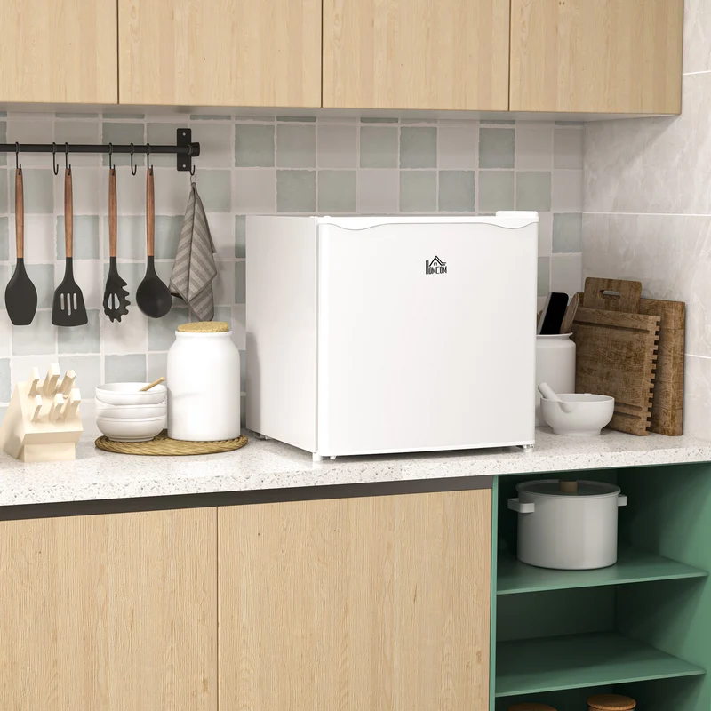 35L Tabletop Mini Freezer with Reversible Door, Adjustable Temperature & Wire Shelf, White