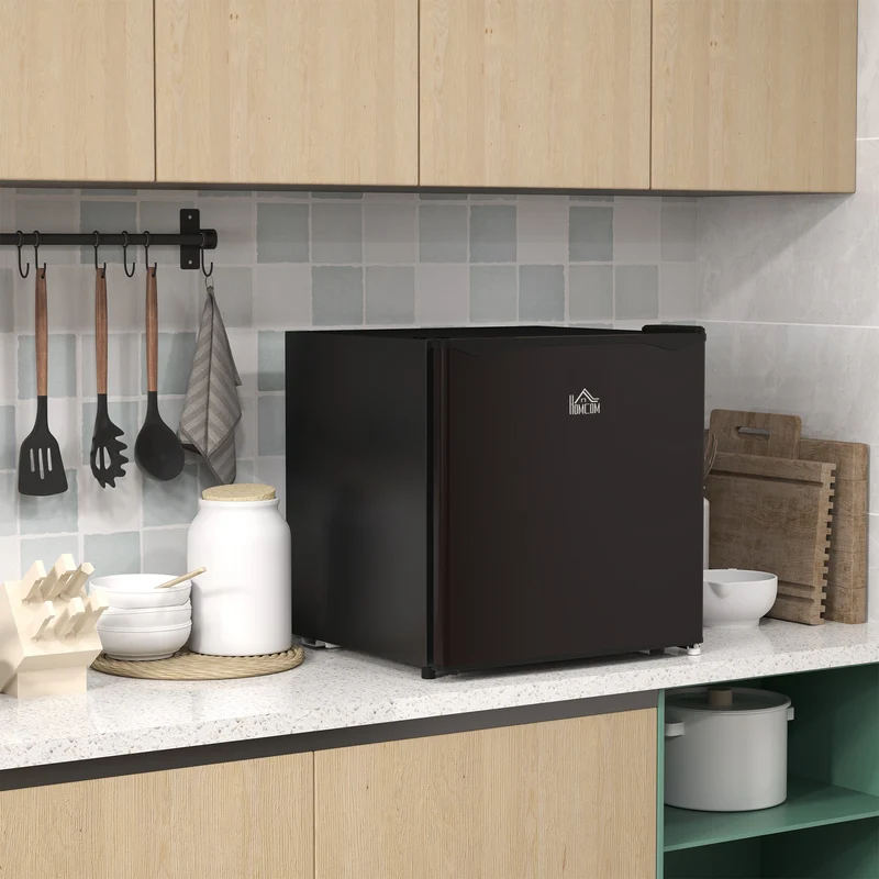 35L Tabletop Mini Freezer with Reversible Door, Adjustable Temperature & Wire Shelf, Black