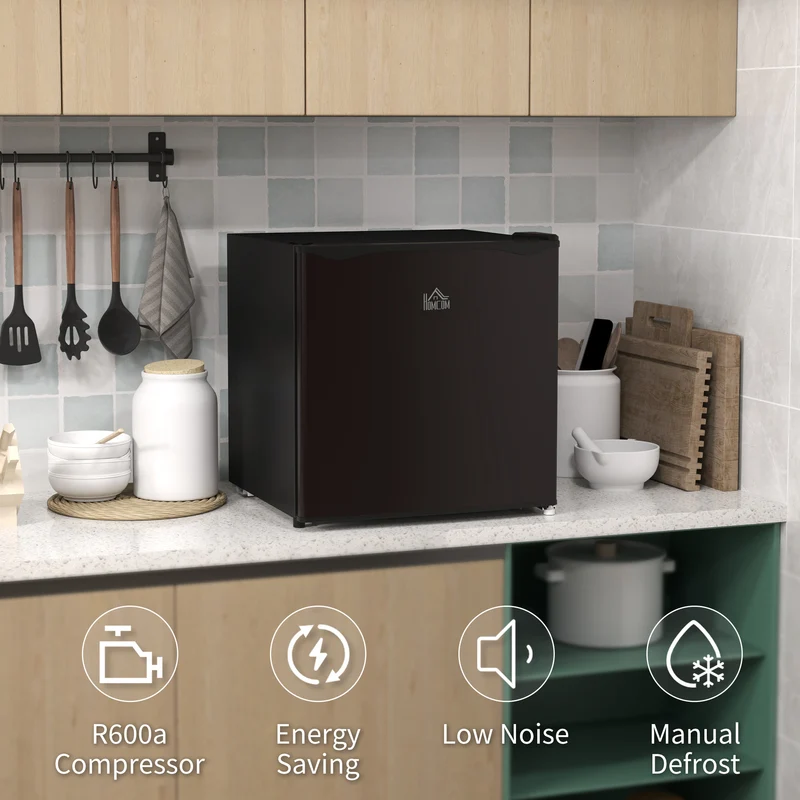 35L Tabletop Mini Freezer with Reversible Door, Adjustable Temperature & Wire Shelf, Black
