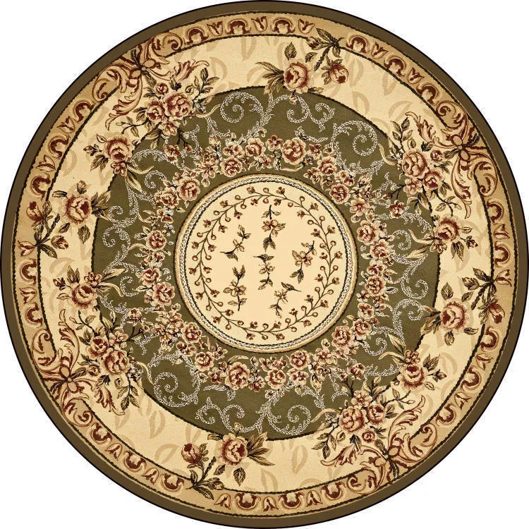 Runder Vintage Floral Teppich