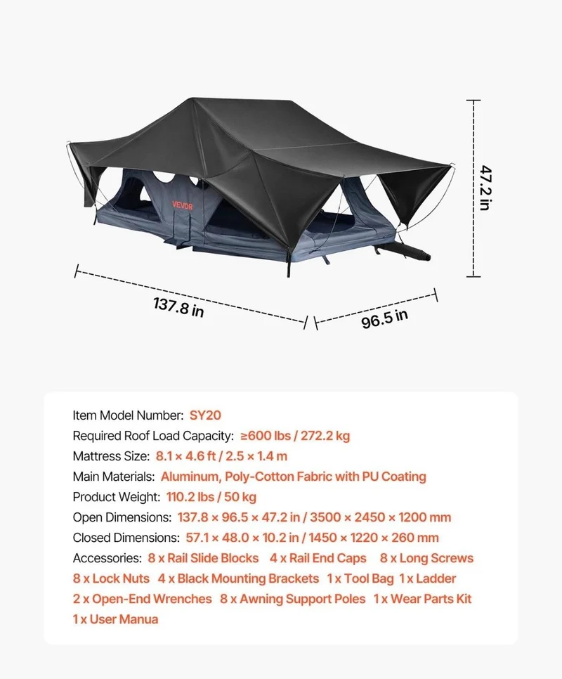 Dachzelt Auto 2–3 Personen Camping