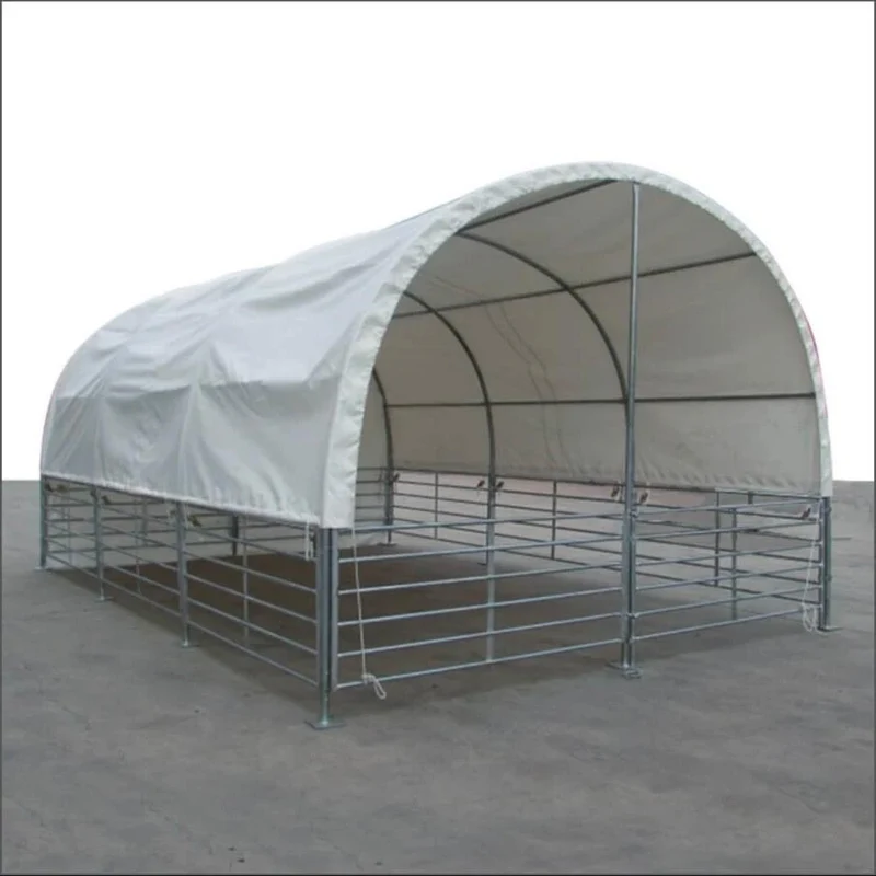 Mobiler Weideunterstand 4×6m Pferde Stallzelt