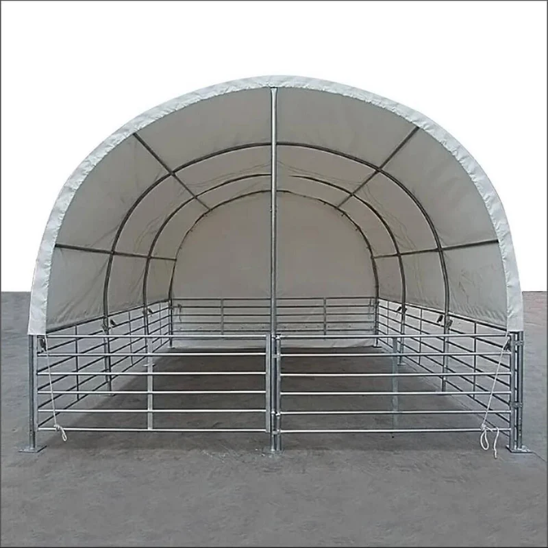 Mobiler Weideunterstand 4×6m Pferde Stallzelt