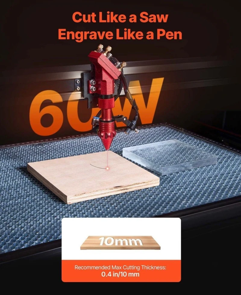 CO2 Lasergravierer 60W 600×400mm