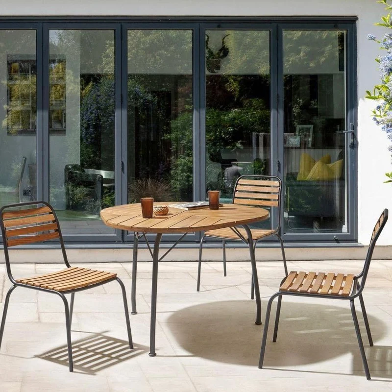 Gartentisch Akazienholz Rund Holztisch Terrasse