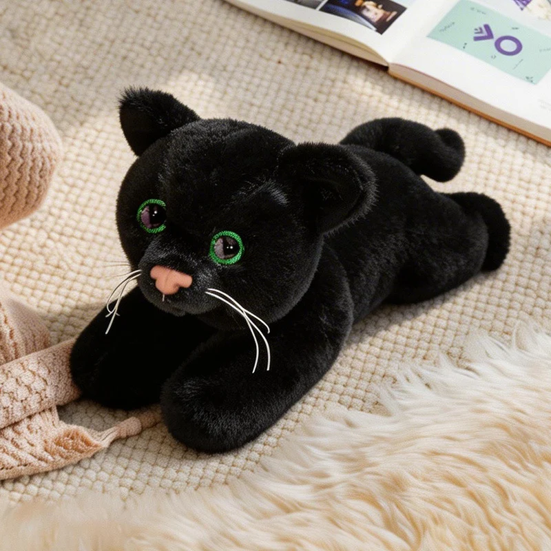 Lebensechter dehnbarer Katzenplüsch Boden Kuschelkissen Karnz