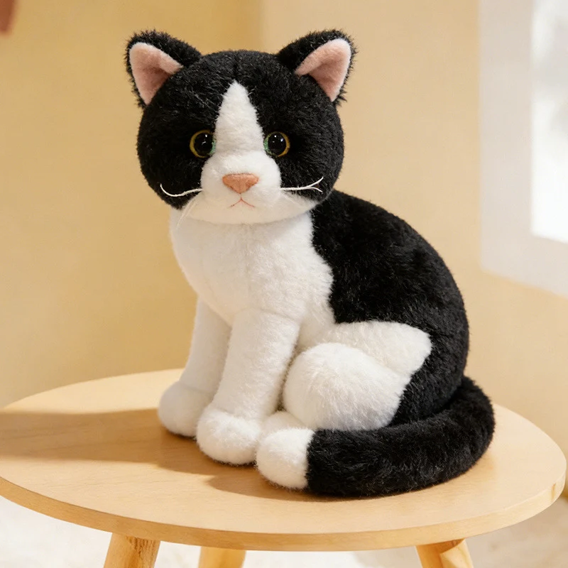 Lebensechter dehnbarer Katzenplüsch Boden Kuschelkissen Karnz