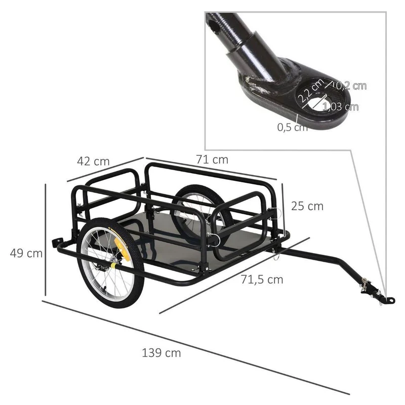 Fahrrad Lastenanhänger 40kg Transportanhänger