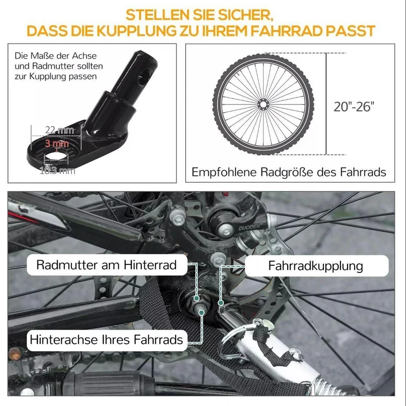 Fahrrad Lastenanhänger 40kg Transportanhänger