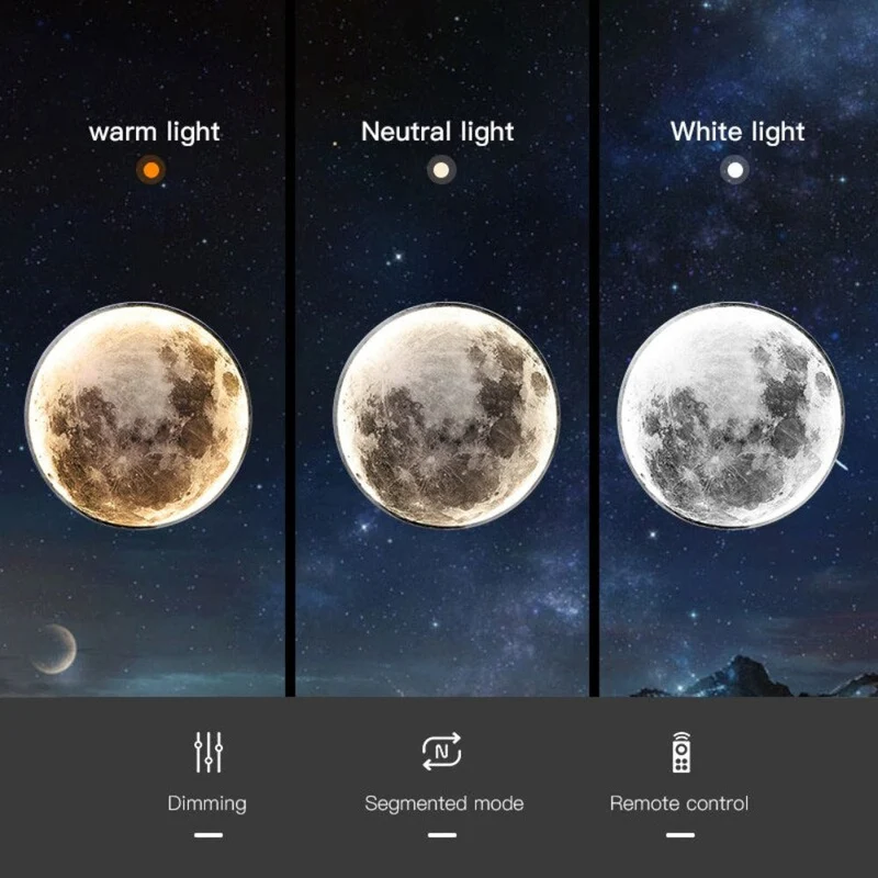 Skanto | 3D LED Mond- oder Erd-Decken- oder Wandlampe