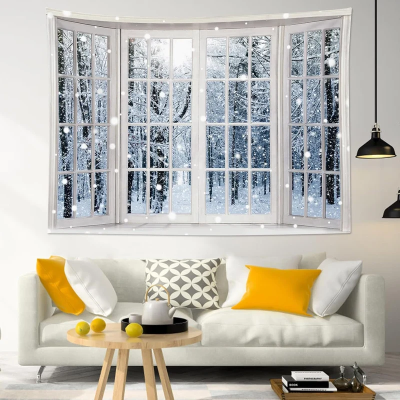 Winter-Themen Wohnzimmer Wandteppich