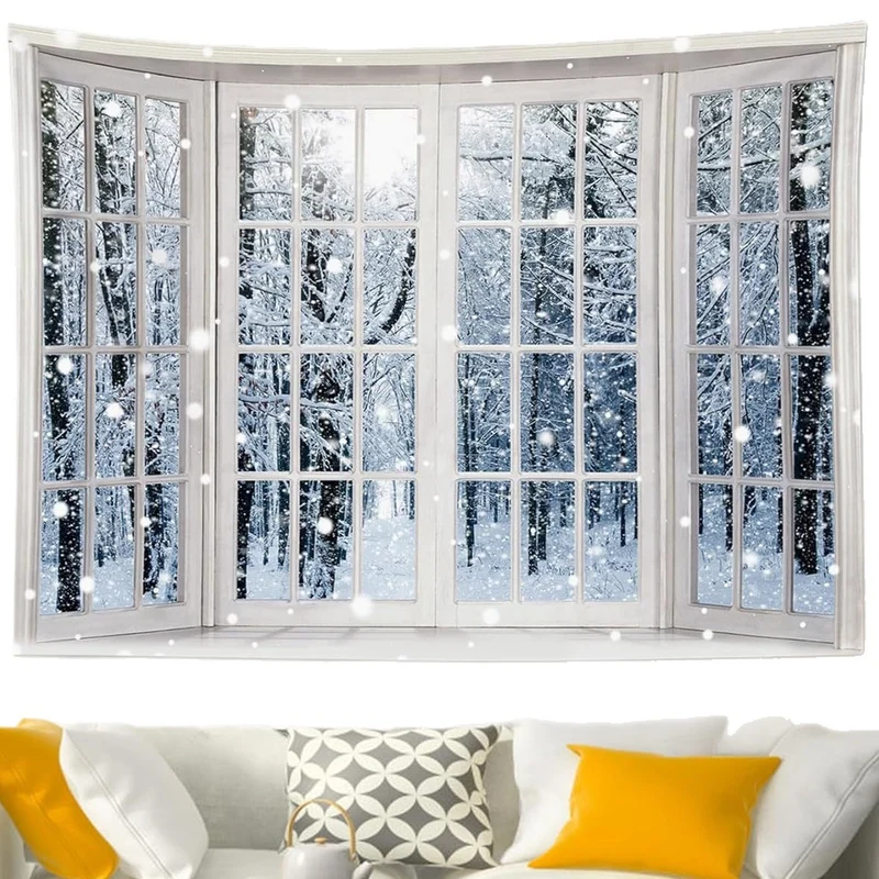 Winter-Themen Wohnzimmer Wandteppich
