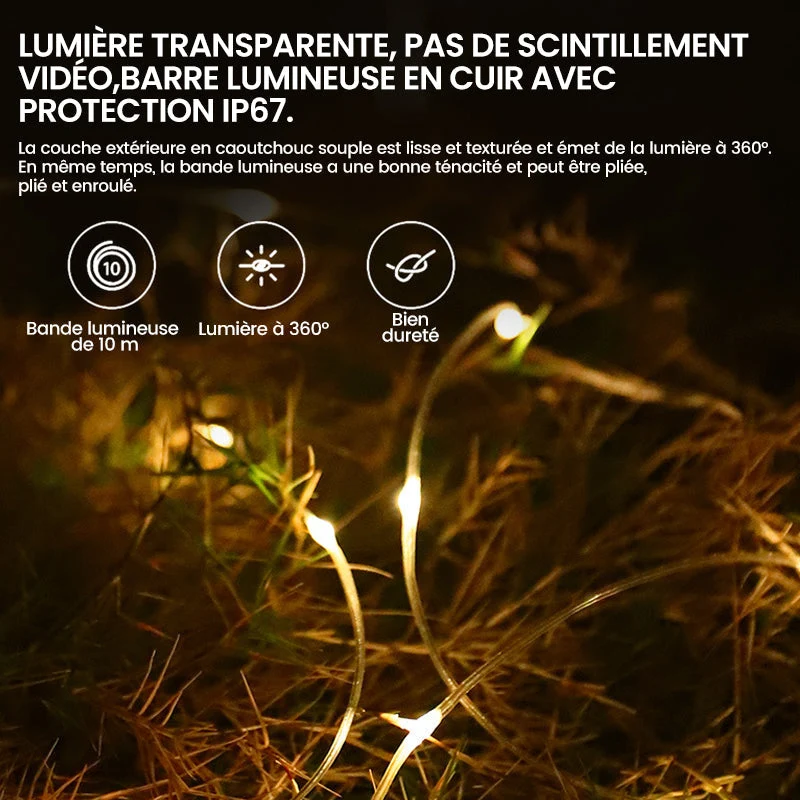 Tragbare einziehbare wasserdichte Außenlichterkette | Karnz