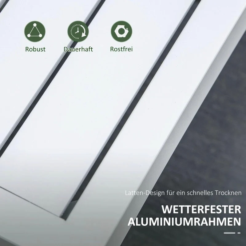 Gartenmöbel Set Aluminium Lounge 3-teilig Cremeweiß