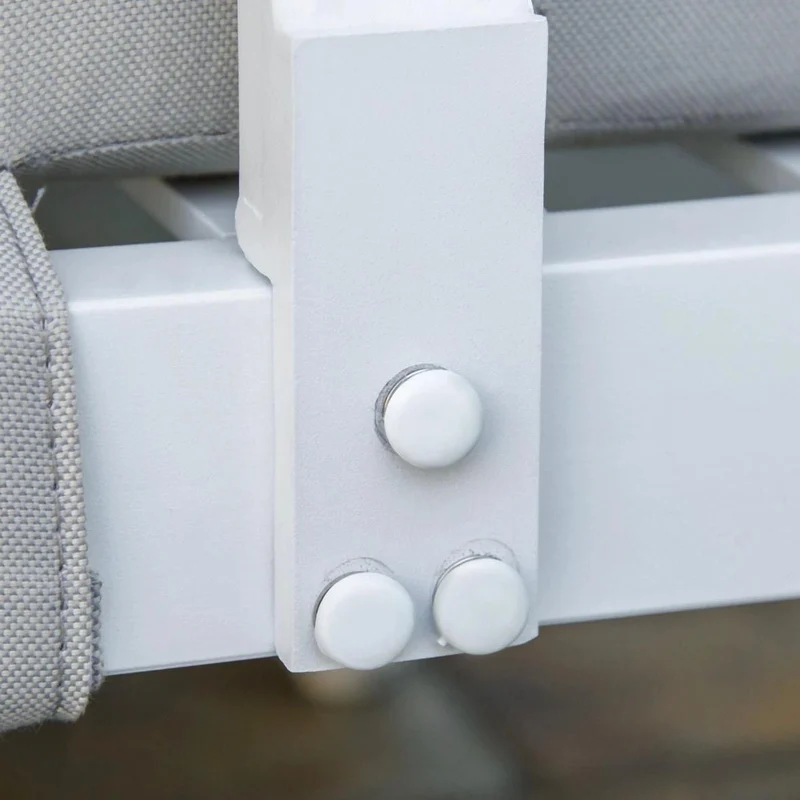 Gartenmöbel Set Aluminium Lounge 3-teilig Cremeweiß
