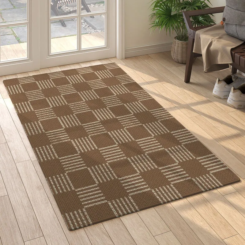 Stylische Karierter Innenbereich Teppich