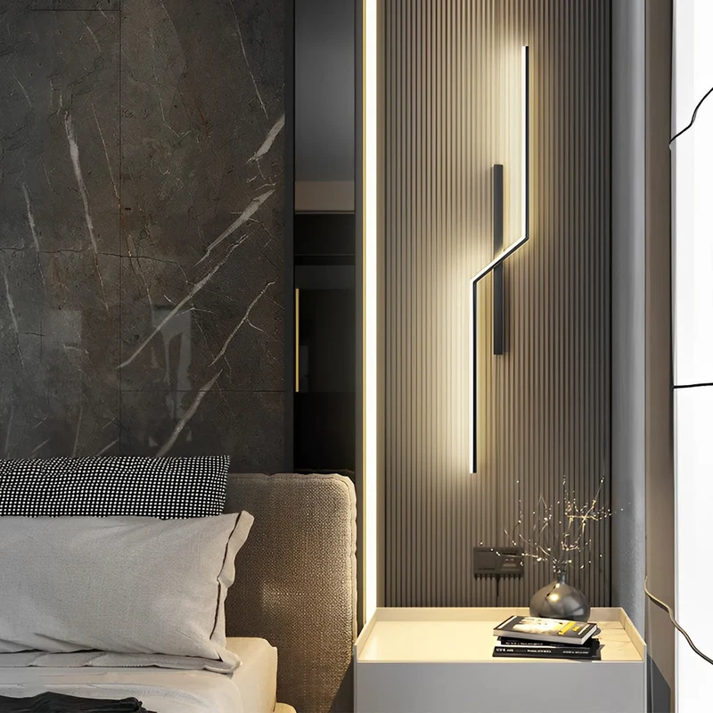 Skanto | Lines Kreative LED Moderne Minimalistische Wandlampe Dekorative Wandleuchten Beleuchtung