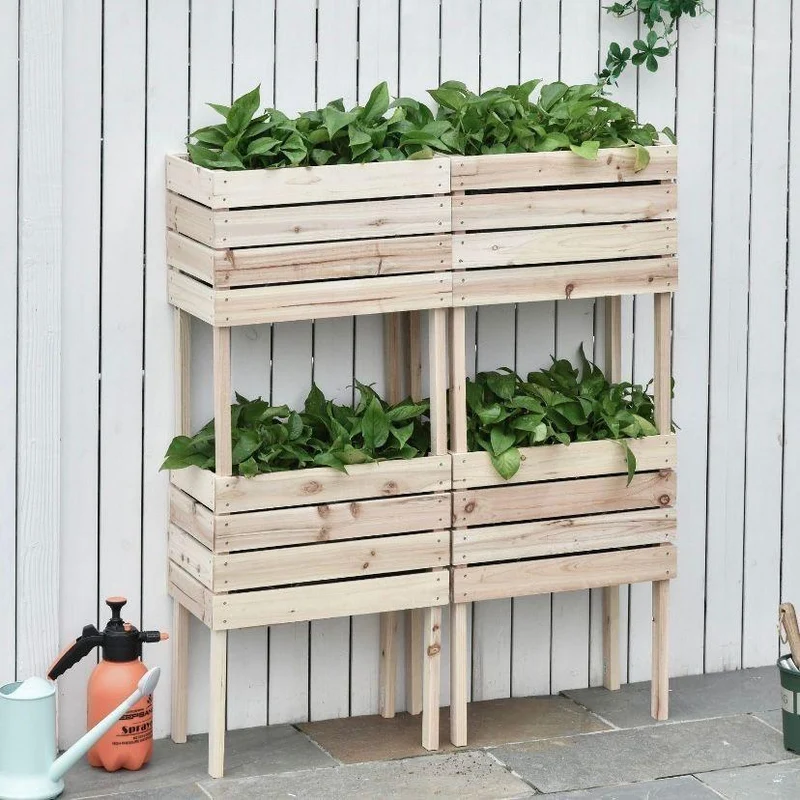 Hochbeet Set Holz Pflanzkasten Balkon Garten