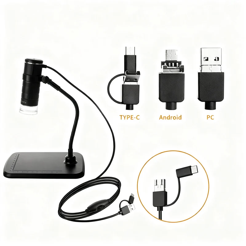 Digitalmikroskop, 1600-fache Vergrößerung, USB-Betrieb
