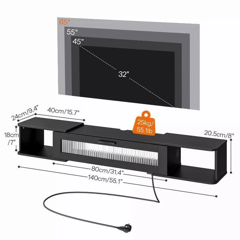 TV Schrank Lowboard Wandhängend TV Möbel