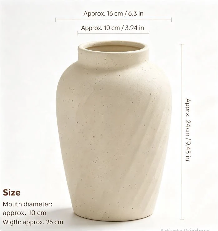 Elegante und moderne Keramikvase Karnz