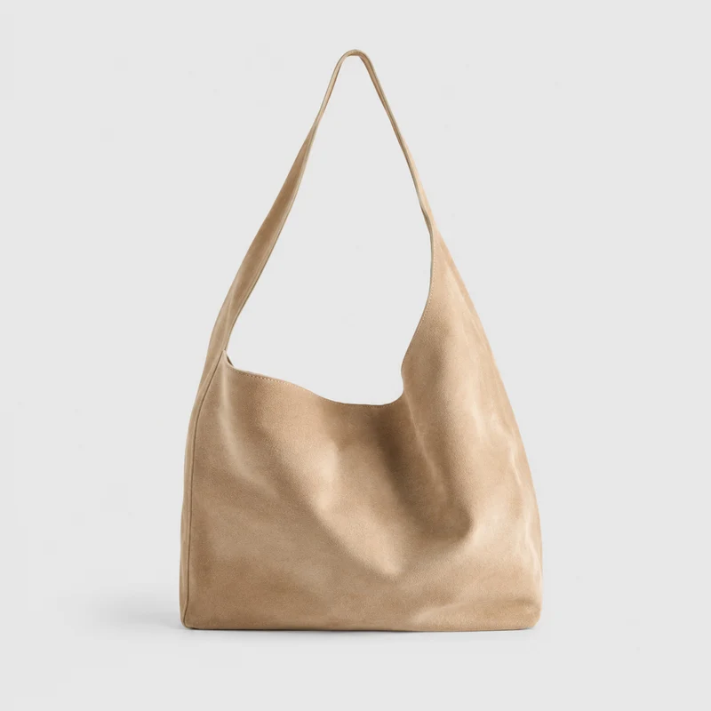 Weiche Wildleder Schlabber Schultertasche