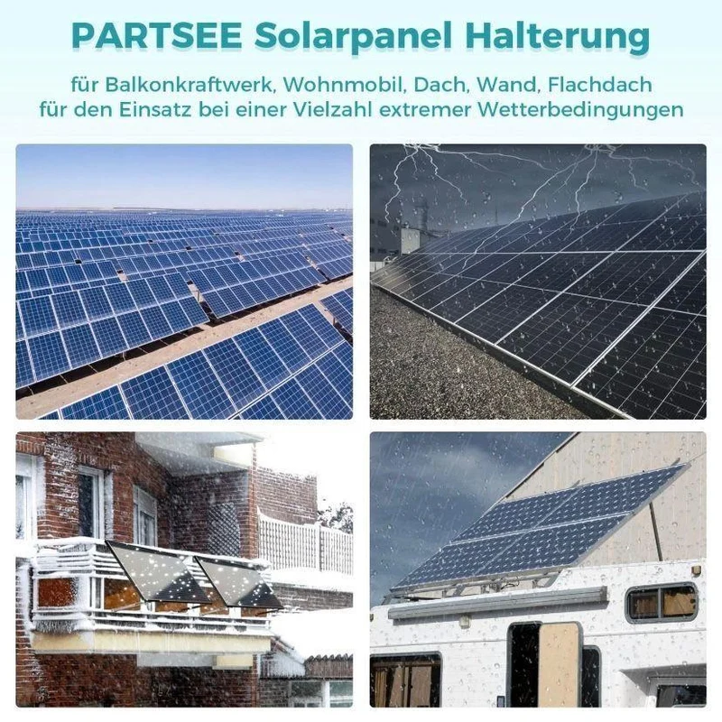 2er Set Solarmodul Aufsteller verstellbar