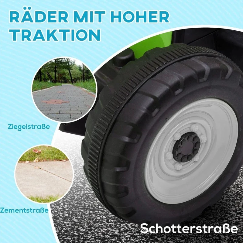 Kinder Elektro Traktor mit Anhänger 12V