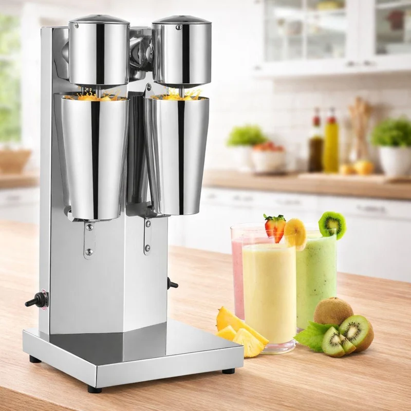Milchshake Mixer Doppelkopf Edelstahl