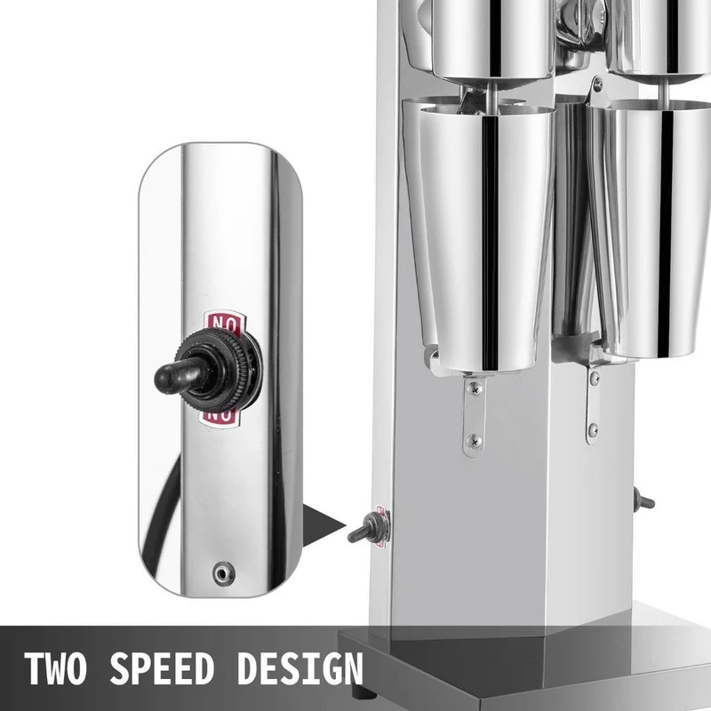 Milchshake Mixer Doppelkopf Edelstahl
