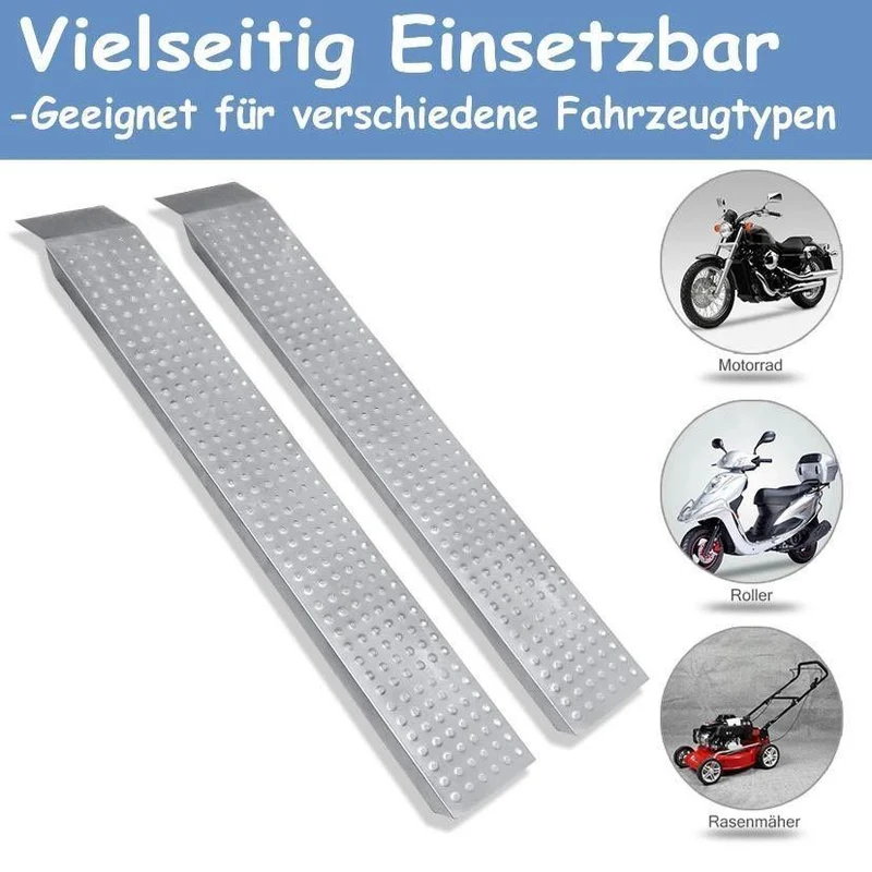 2x Auffahrrampen Aluminium klappbar 160cm Motorrad Quad